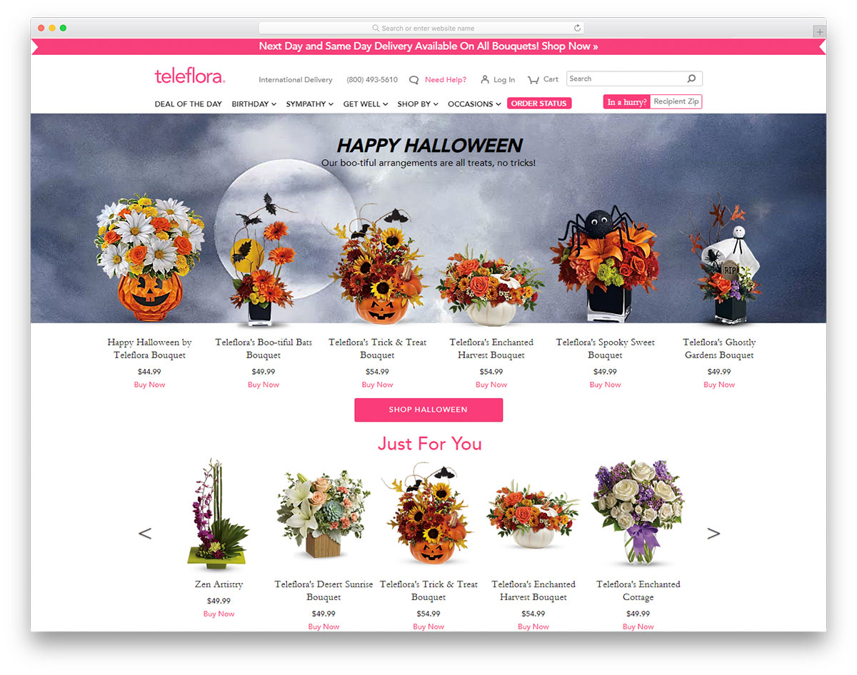 Teleflora online flower delivery